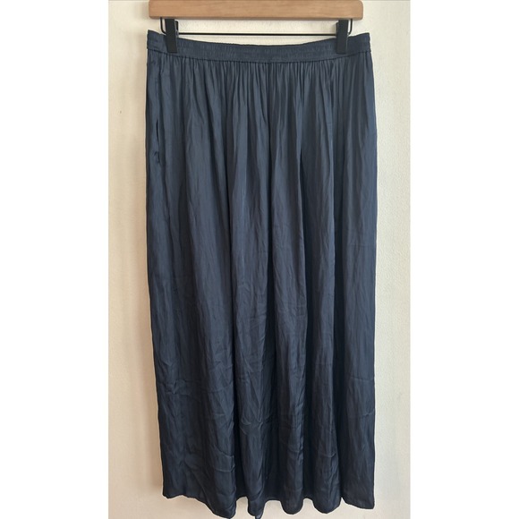 J. Crew Side-Slit Skirt In Crinkle Satin Blue Women´s...